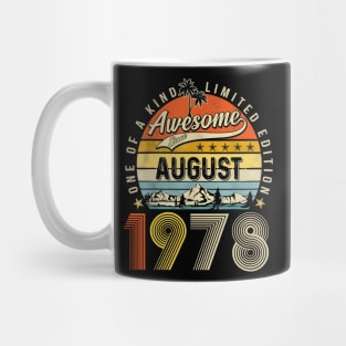 Awesome Since August 1978 Vintage 45th Birthday Mug